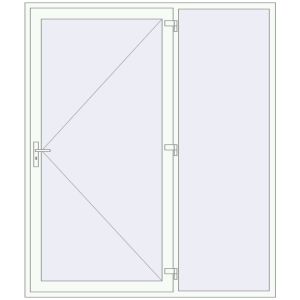 Buy Entrance doors 2000x2350 mm DOOR KORSA ALU STANDARD 72 RAL 9016 Traffic white two-sided