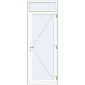 Buy Entrance doors 900x2500 mm DOOR KORSA OPTIMUM REHAU BRILLANT RAL 9016 Traffic white two-sided