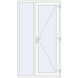 Buy Entrance doors 1300x2300 mm DOOR KORSA ALU STANDARD 72 RAL 9016 Traffic white two-sided