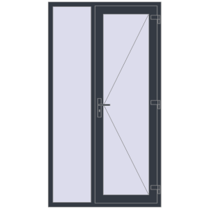 Zamów teraz Drzwi zewnętrzne 1200x2180 mm DOOR KORSA ENERGY-SAVING REHAU SYNEGO ANTHRACITE_GREY_STRUKTURAL dwustronny