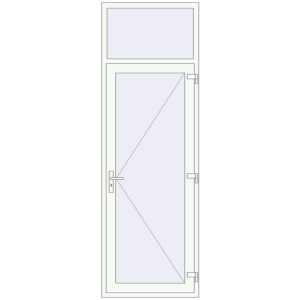 Buy Entrance doors 900x2720 mm DOOR KORSA ENERGY-SAVING REHAU SYNEGO RAL 9016 Traffic white two-sided