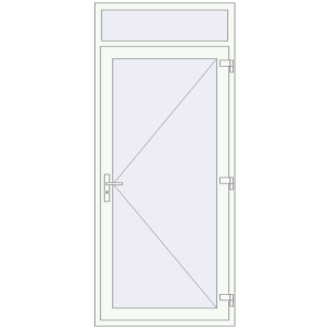 Buy Entrance doors 1020x2350 mm DOOR KORSA ENERGY-SAVING REHAU SYNEGO BLACK_ULTI-MATT external