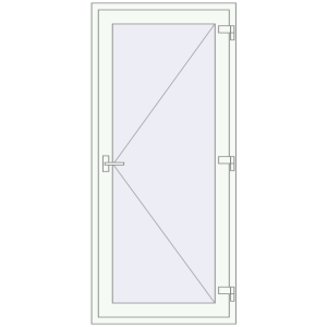 Zamów teraz Drzwi zewnętrzne 872x1970 mm DOOR KORSA OPTIMUM REHAU BRILLANT RAL 9016 Traffic white dwustronny
