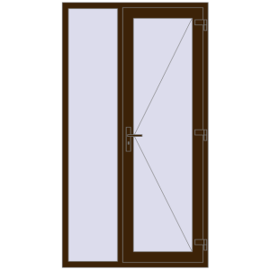 Zamów teraz Drzwi zewnętrzne 1200x2180 mm DOOR KORSA OPTIMUM REHAU BRILLANT DARK_OAK dwustronny