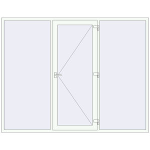 Buy Entrance doors 2700x2100 mm DOOR KORSA ENERGY-SAVING REHAU SYNEGO RAL 9016 Traffic white two-sided