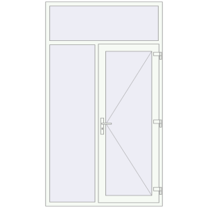 Buy Entrance doors 1430x2500 mm DOOR KORSA OPTIMUM REHAU BRILLANT RAL 9016 Traffic white two-sided