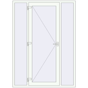 Buy Entrance doors 1600x2200 mm DOOR KORSA OPTIMUM REHAU BRILLANT RAL 9016 Traffic white two-sided