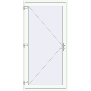 Buy Entrance doors 1100x2200 mm DOOR KORSA ENERGY-SAVING REHAU SYNEGO RAL 9016 Traffic white two-sided