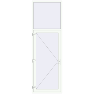 Buy Entrance doors 1000x3051 mm DOOR KORSA OPTIMUM REHAU BRILLANT RAL 9016 Traffic white two-sided