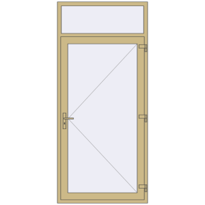 Buy Entrance doors 1130x2520 mm DOOR KORSA ALU STANDARD 72 RAL 1000 Green beige two-sided
