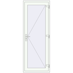 Buy Entrance doors 800x2150 mm DOOR KORSA OPTIMUM REHAU BRILLANT RAL 9016 Traffic white two-sided