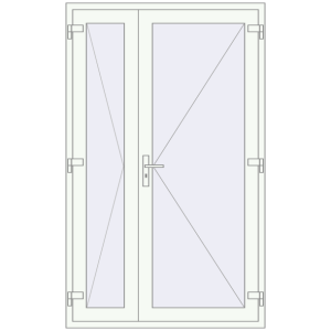 Zamów teraz Drzwi zewnętrzne 1280x2090 mm DOOR KORSA OPTIMUM REHAU BRILLANT RAL 9016 Traffic white dwustronny