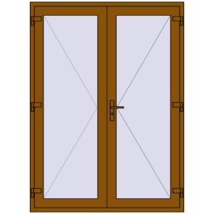 Buy Entrance doors 1500x2050 mm DOOR KORSA OPTIMUM REHAU BRILLANT GOLDEN OAK two-sided