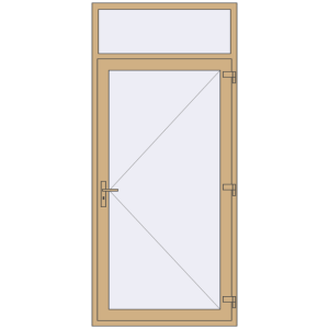 Buy Entrance doors 1130x2520 mm DOOR KORSA ALU STANDARD 72 RAL 1001 Beige two-sided