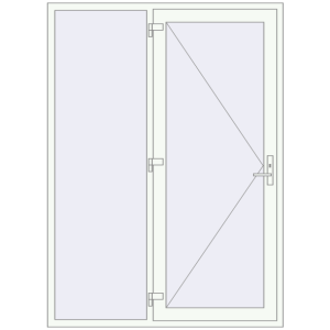 Buy Entrance doors 1600x2200 mm DOOR KORSA OPTIMUM REHAU BRILLANT RAL 9016 Traffic white two-sided