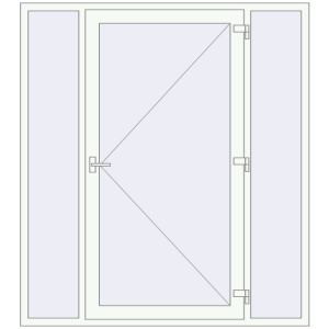 Buy Entrance doors 1850x2070 mm DOOR KORSA OPTIMUM REHAU BRILLANT RAL 9016 Traffic white two-sided