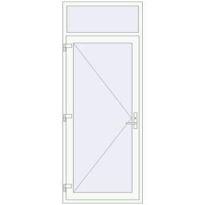Buy Entrance doors 980x2470 mm DOOR KORSA OPTIMUM REHAU BRILLANT RAL 9016 Traffic white two-sided