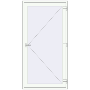Buy Entrance doors 1050x2160 mm DOOR KORSA OPTIMUM REHAU BRILLANT RAL 9016 Traffic white two-sided
