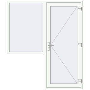 Buy Entrance doors 1800x2100 mm DOOR KORSA ALU STANDARD 72 RAL 9016 Traffic white two-sided