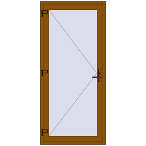 Buy Entrance doors 1000x2200 mm DOOR KORSA OPTIMUM REHAU BRILLANT GOLDEN OAK two-sided