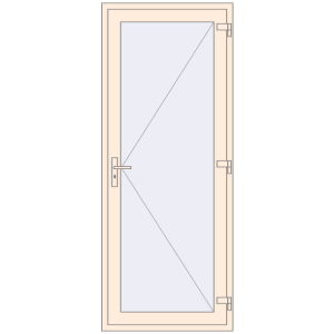 Zamów teraz Drzwi zewnętrzne 900x2250 mm DOOR KORSA ENERGY-SAVING REHAU SYNEGO CREAME_WHITE_50L-2 dwustronny