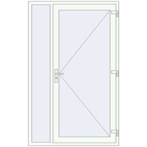 Buy Entrance doors 1350x2150 mm DOOR KORSA ALU STANDARD 72 RAL 9016 Traffic white two-sided