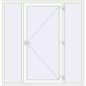 Buy Entrance doors 1980x2045 mm DOOR KORSA OPTIMUM REHAU BRILLANT RAL 9016 Traffic white two-sided