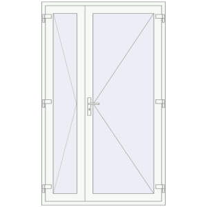 Buy Entrance doors 1400x2300 mm DOOR KORSA ALU STANDARD 72 RAL 9016 Traffic white two-sided