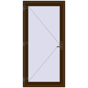 Buy Entrance doors 1025x2100 mm DOOR KORSA OPTIMUM REHAU BRILLANT DARK_OAK two-sided