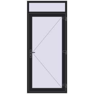 Buy Entrance doors 1020x2350 mm DOOR KORSA ENERGY-SAVING REHAU SYNEGO BLACK_ULTI-MATT two-sided