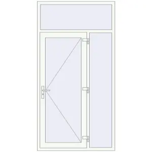 Zamów teraz Drzwi zewnętrzne 1250x2400 mm DOOR OPTIMUM REHAU BRILLANT BLACK_ULTI-MATT zewnętrzny