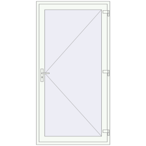 Buy Entrance doors 1100x2160 mm DOOR KORSA ENERGY-SAVING REHAU SYNEGO RAL 9016 Traffic white two-sided