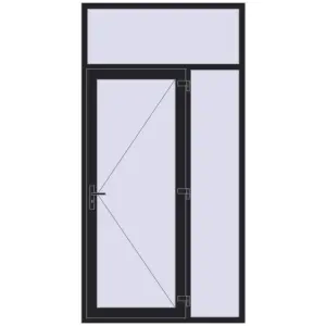 Zamów teraz Drzwi zewnętrzne 1380x2700 mm DOOR OPTIMUM REHAU BRILLANT BLACK_ULTI-MATT dwustronny