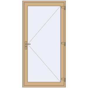 Buy Entrance doors 1100x2200 mm DOOR KORSA ALU STANDARD 72 RAL 1001 Beige two-sided