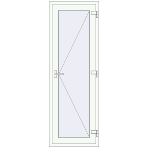 Buy Entrance doors 705x2060 mm DOOR KORSA OPTIMUM REHAU BRILLANT RAL 9016 Traffic white two-sided