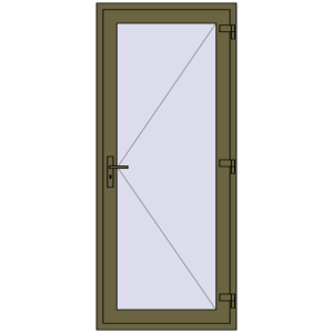Buy Entrance doors 900x2100 mm DOOR KORSA OPTIMUM REHAU BRILLANT QUARTZ_GREY two-sided