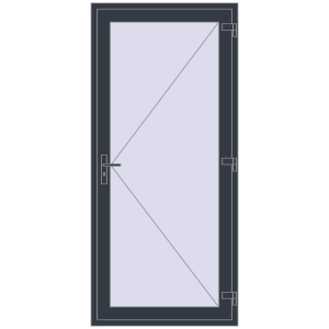 Buy Entrance doors 1000x2200 mm DOOR KORSA OPTIMUM REHAU BRILLANT ANTHRACITE_GREY_STRUKTURAL two-sided