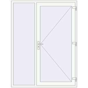 Buy Entrance doors 1600x2100 mm DOOR KORSA ALU STANDARD 72 RAL 9016 Traffic white two-sided
