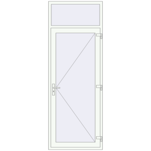 Buy Entrance doors 950x2600 mm DOOR KORSA OPTIMUM REHAU BRILLANT RAL 9016 Traffic white two-sided