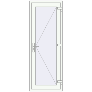 Buy Entrance doors 700x2010 mm DOOR KORSA OPTIMUM REHAU BRILLANT RAL 9016 Traffic white two-sided