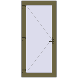 Buy Entrance doors 1000x2200 mm DOOR KORSA OPTIMUM REHAU BRILLANT QUARTZ_GREY two-sided