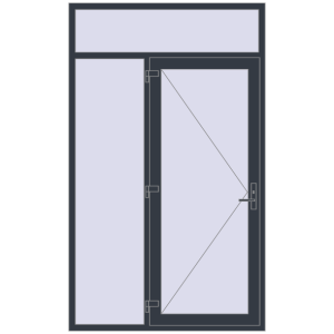 Buy Entrance doors 1500x2500 mm DOOR KORSA ENERGY-SAVING REHAU SYNEGO ANTHRACITE_GREY_STRUKTURAL two-sided