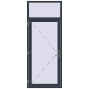 Buy Entrance doors 1000x2500 mm DOOR KORSA ENERGY-SAVING REHAU SYNEGO ANTHRACITE_GREY_STRUKTURAL two-sided
