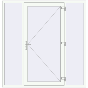 Buy Entrance doors 1980x2045 mm DOOR KORSA OPTIMUM REHAU BRILLANT RAL 9016 Traffic white two-sided
