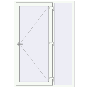 Buy Entrance doors 1430x2050 mm DOOR KORSA OPTIMUM REHAU BRILLANT RAL 9016 Traffic white two-sided