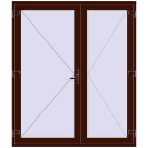 Zamów teraz Drzwi zewnętrzne 1800x2100 mm DOOR KORSA OPTIMUM REHAU BRILLANT BLACK_CHERRY dwustronny