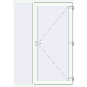 Buy Entrance doors 1500x2100 mm DOOR KORSA OPTIMUM REHAU BRILLANT RAL 9016 Traffic white two-sided