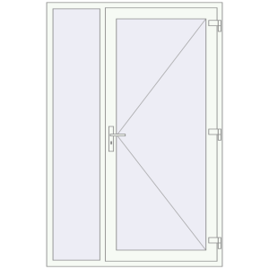 Zamów teraz Drzwi zewnętrzne 1400x2100 mm DOOR KORSA OPTIMUM REHAU BRILLANT RAL 9016 Traffic white dwustronny