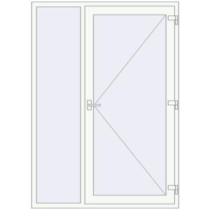 Buy Entrance doors 1500x2100 mm DOOR KORSA ENERGY-SAVING REHAU SYNEGO RAL 9016 Traffic white two-sided