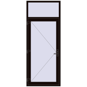 Buy Entrance doors 1020x2560 mm DOOR KORSA ENERGY-SAVING REHAU SYNEGO BLACK_BROWN two-sided